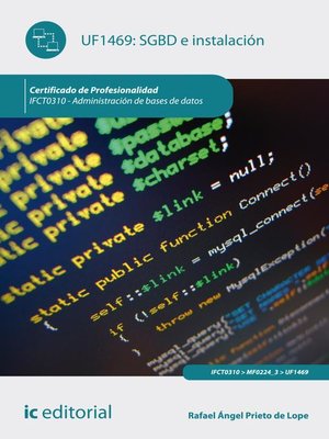 cover image of Sgbd e instalación. IFCT0310